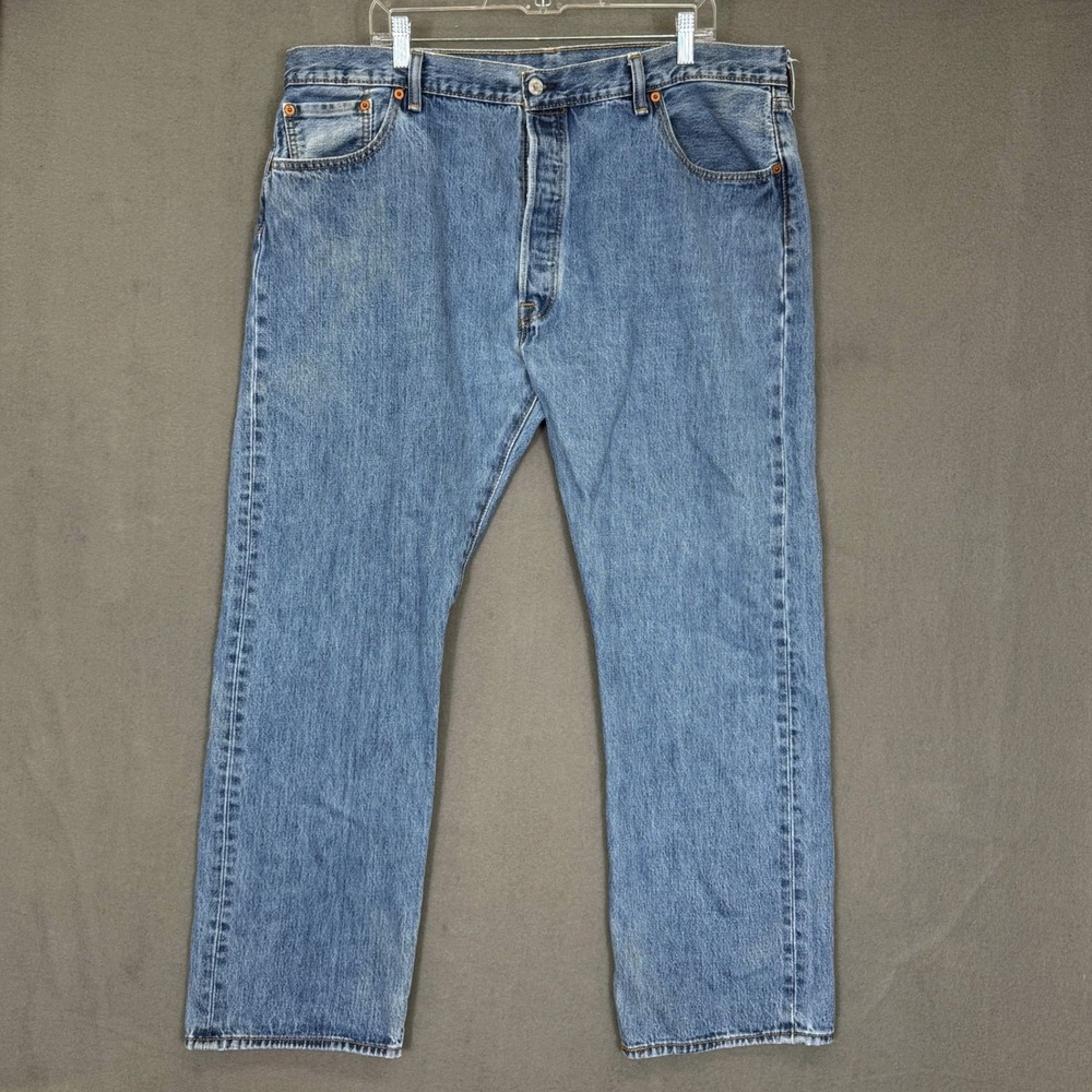 Levi's 501 Original Fit Jeans Men 42x30 Blue Denim Straight Leg Button Fly Pants